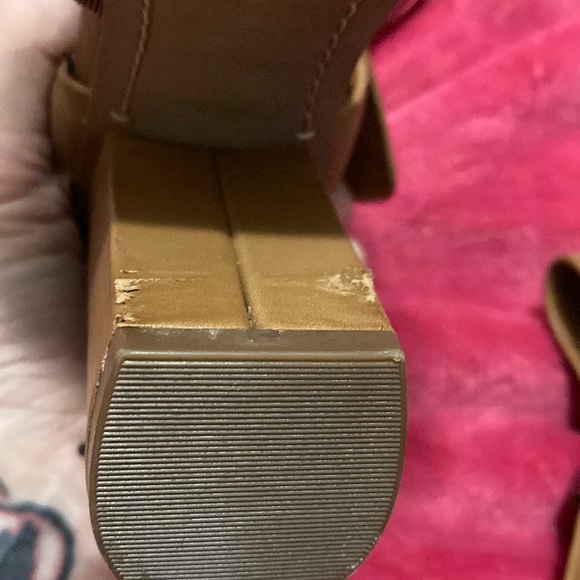 Sam Edelman Yelena chunk heel metallic detail sandals size 9.5 - Picture 14 of 16